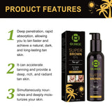 Brown Tanning Oil Natural Self Tanning Body Bronzer 8oz Summer Use