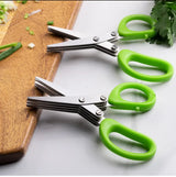 Multi-functional Stainless Steel Kitchen Scissors 3/5 Layer Cooking Tool