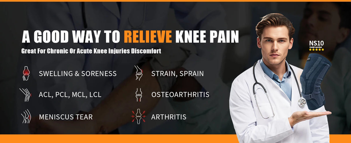 NEENCA Knee Brace with Patella Pad & Side Stabilizers for Sports & Daily Support