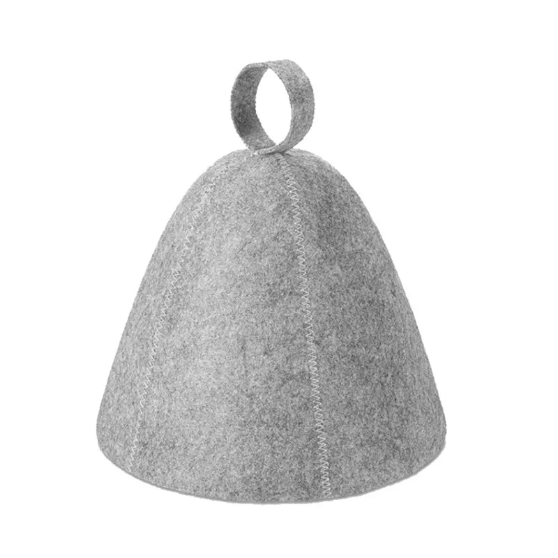 Sauna Cap for Men & Women | Felt Steam Room Hat | Home Sauna Accessory