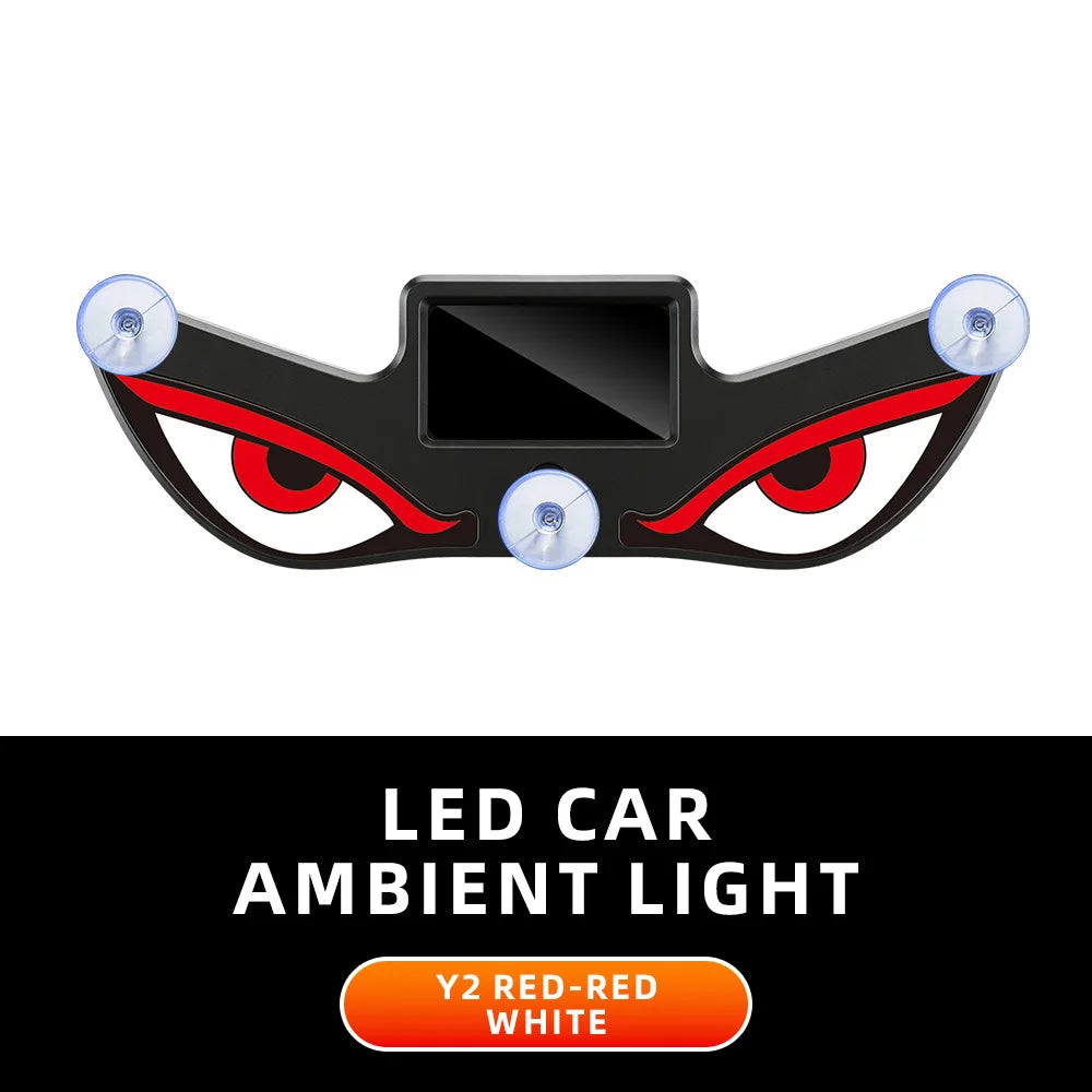 Solar Powered Neon Light LED Car Ambient Lamp USB Rechargeable Cool Effect
