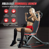 Foldable Dumbbell Bench with 6 Adjustable Levels, 1000 lbs Capacity