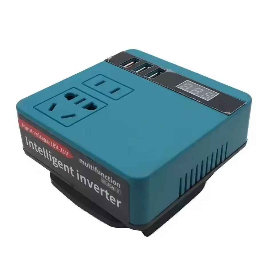 120W Lithium Battery Inverter DC 18-21V to AC 220V for Makita Tools