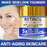 Retinol Collagen Face Cream 60g Anti-Aging Moisturizer with Hyaluronic Acid