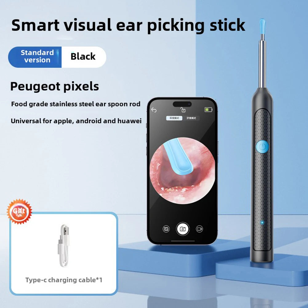 Smart Visual Wax Removal Tool with Camera Rechargeable Earpick Set