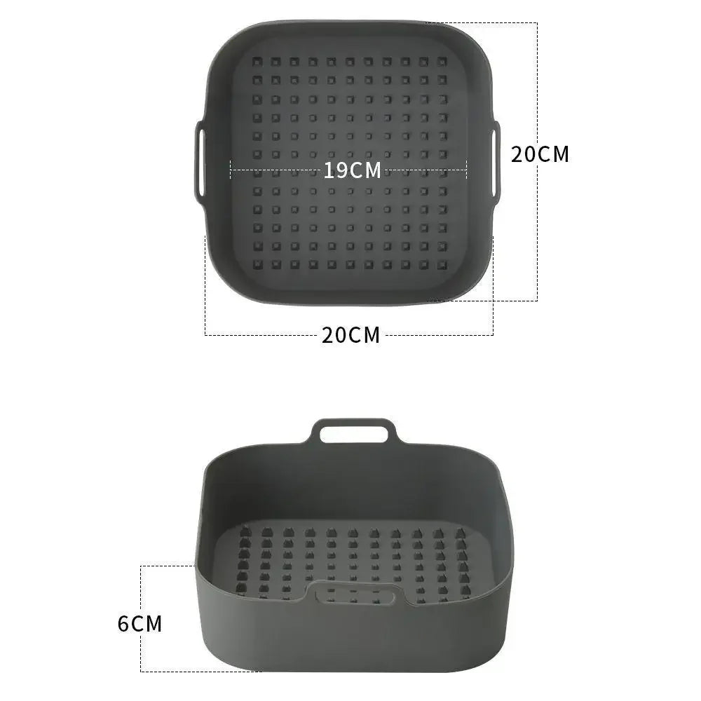 Silicone Air Fryer Baking Pan Liner | High Temp Resistant | Reusable Mat