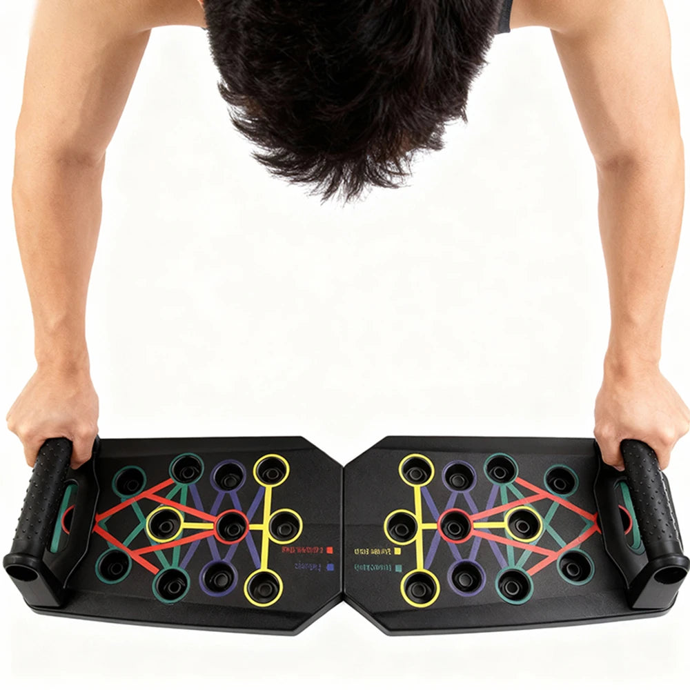 Portable Foldable Push-up Board Set with Handles for Fitness Training