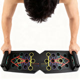 Portable Foldable Push-up Board Set with Handles for Fitness Training