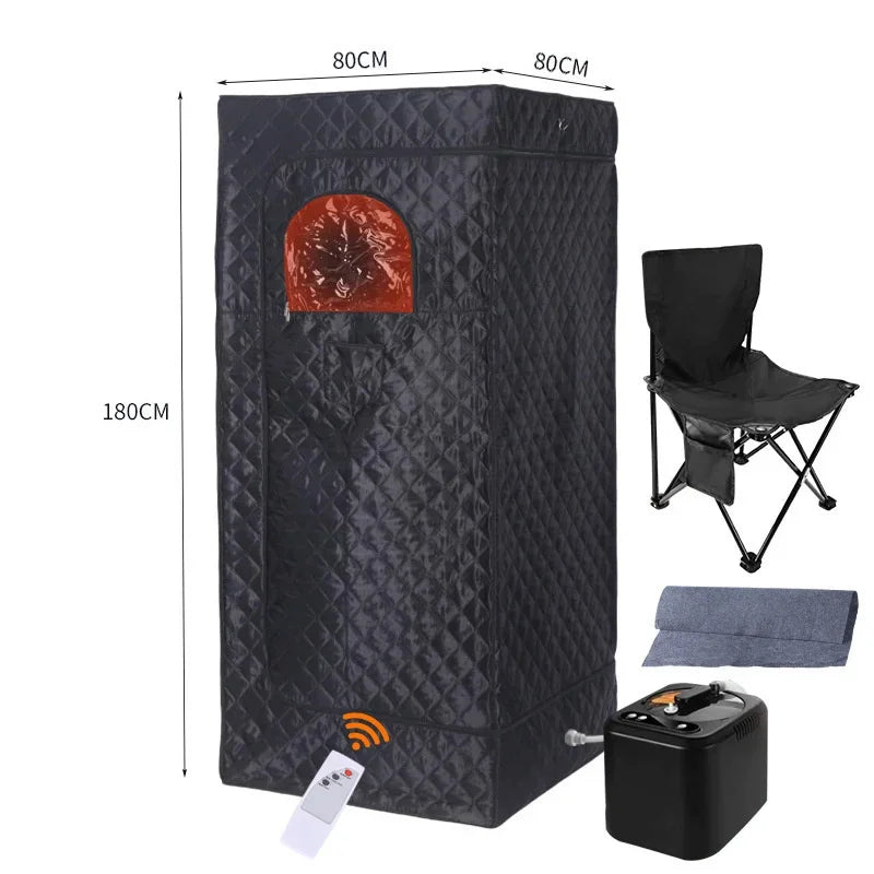 Portable Infrared Sauna Box with Remote Control - Foldable Sweat Room