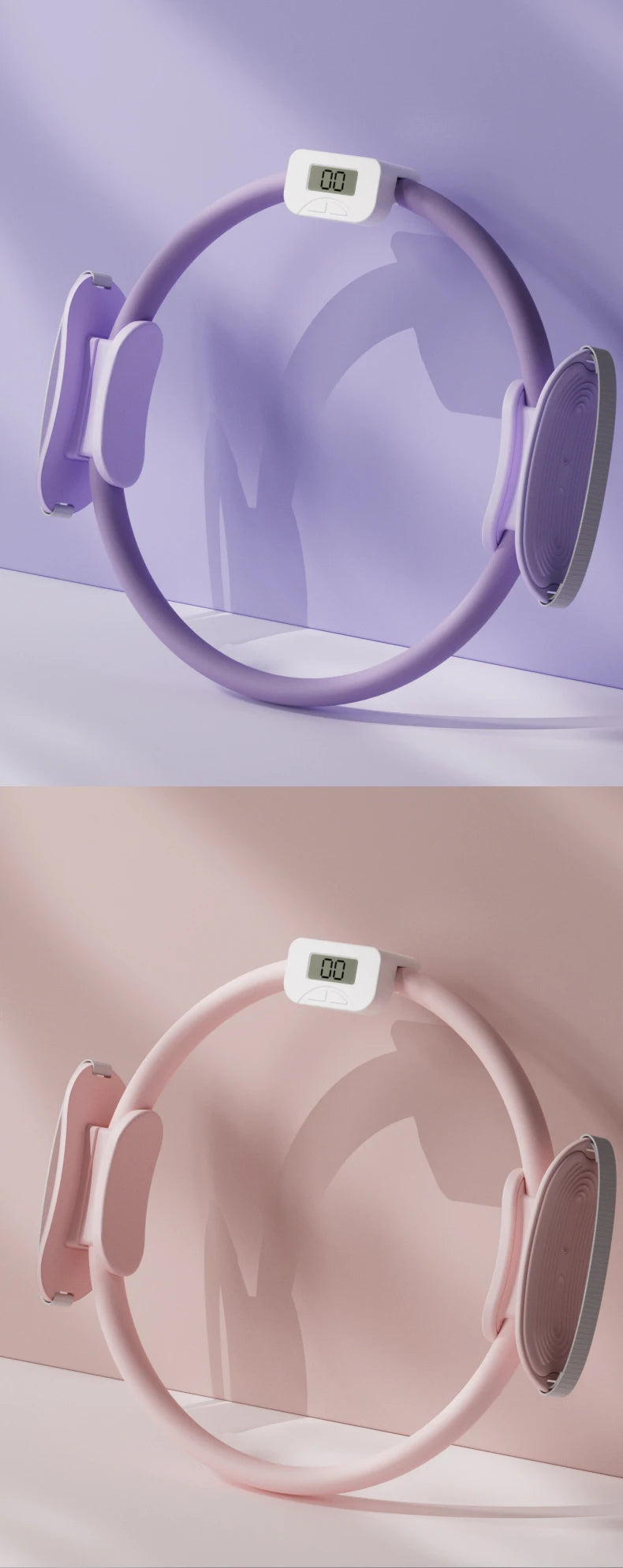 Pilates Ring Fitness Circle - Lightweight Foam Padded Handles, Toning