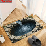 3D Fantasy Water Tower Door Mat, Non-Slip Floor Mat for Home Decor