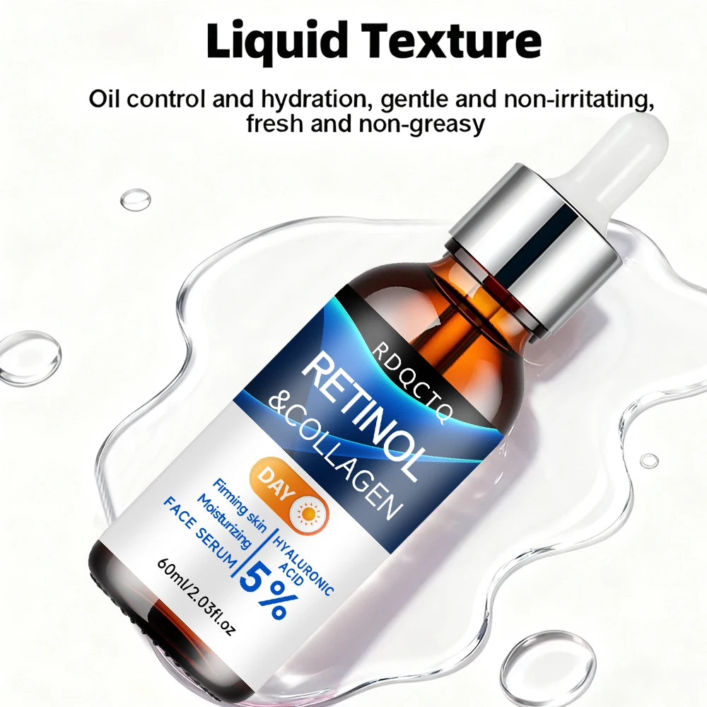 Retinol Collagen Serum 2-Pack | 5% Retinol Hyaluronic Acid | Firming Essence