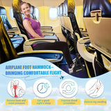 Portable Adjustable Leg Hammock for Airplane, Office, Car Travel Support