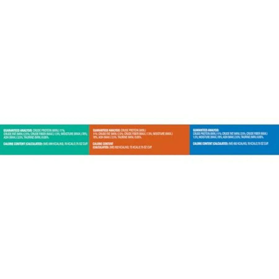 Wet Cat Food Variety Pack, Seafood & Poultry, 12 Cups, 2.75 Ounce Each