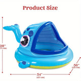Inflatable Whale Baby Pool Tent for Kids - Toddler Swimming Pool