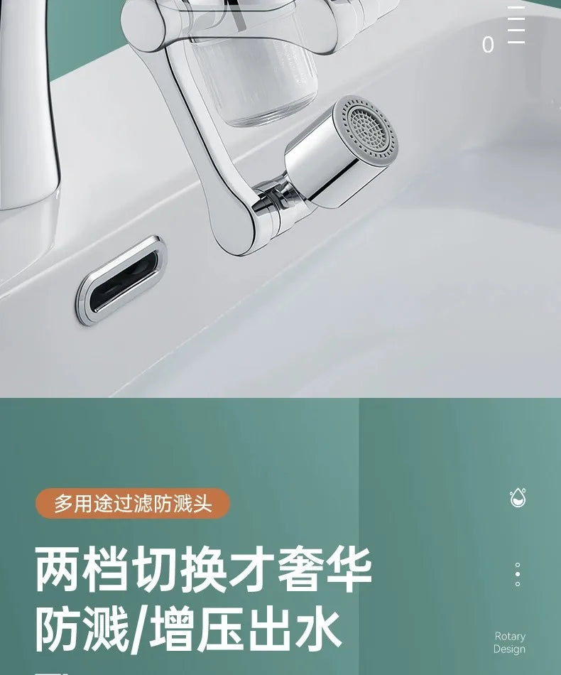 Metal Faucet Extender with Filter and 2 Modes, Swivel Sprayer Head