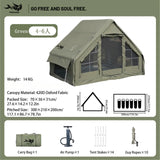 Inflatable Camping Tent for 4-8 Persons, Waterproof with Carry Bag