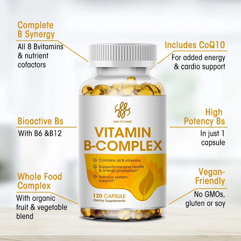 Vitamin B Complex Capsules with Resveratrol, 66 Count