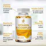 Vitamin B Complex Capsules with Resveratrol, 66 Count