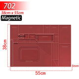 Soldering Station Mat Silicone Heat Resistant 932°F Anti-Static Magnetic Mat