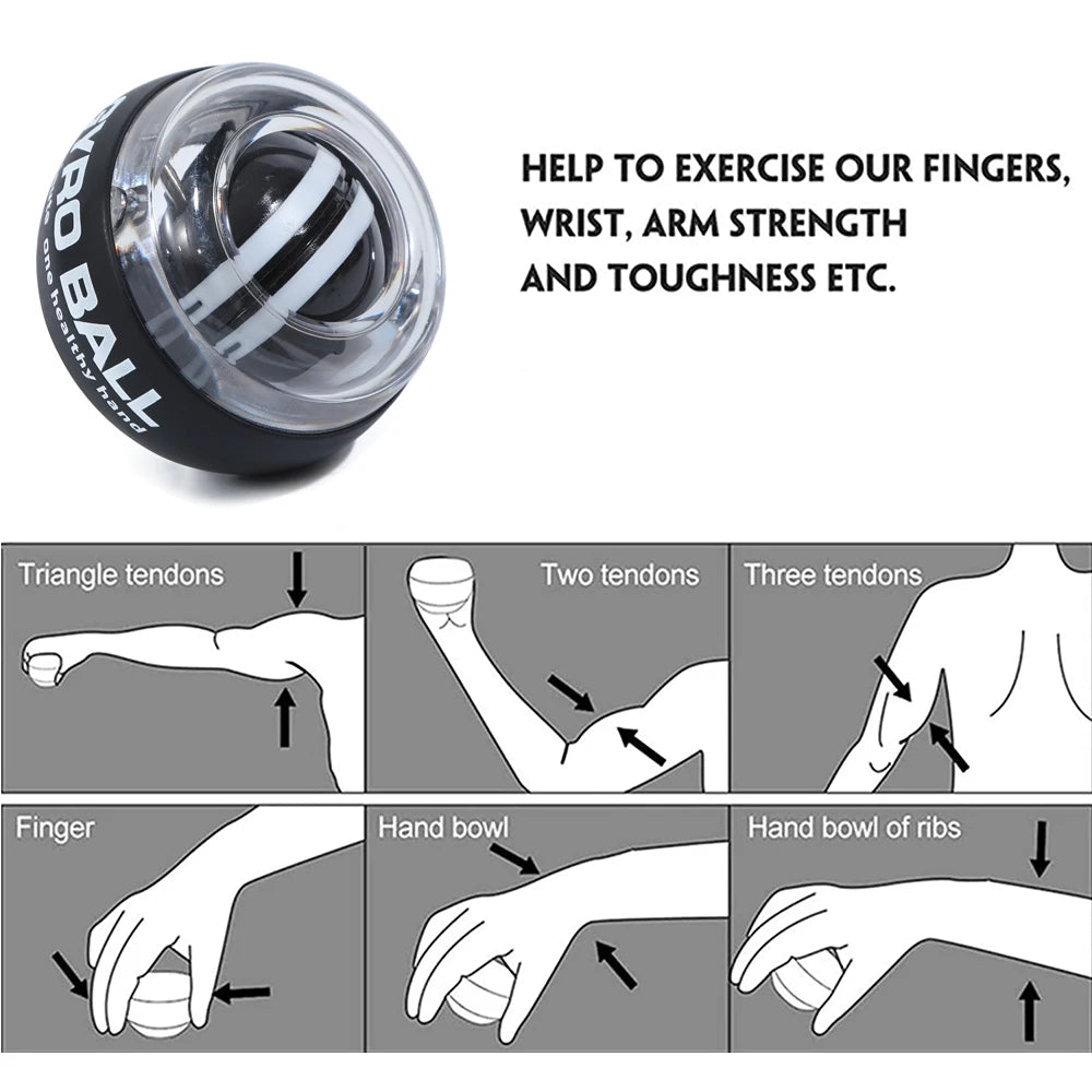 Wrist Power Gyroscopic Grip Ball Strengthener for Home Fitness