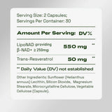 NAD Supplement 500mg - 60 Caps for Brain Function & Cellular Energy Support