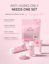 Sakura Skin Care Set - Facial Cleanser, Cream, Serum, Toner - Moisturizing Kit