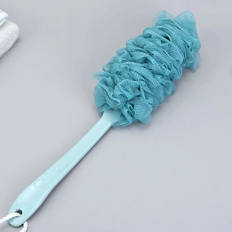 Long Handle Bath Brush Back Scrubber Soft Mesh Shower Puff 1pc