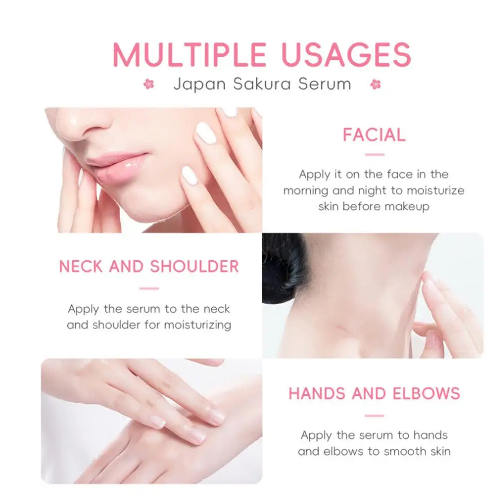 Sakura Face Fluid Essence Serum - Moisturizing Hyaluronic Acid 30ml