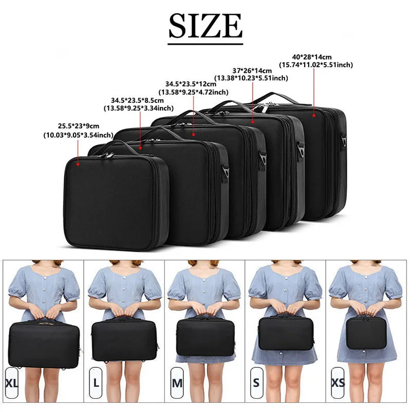 Professional Makeup Case Large Capacity Cosmetic Organizer for Travel
