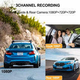 1080P Dash Cam WiFi Front & Rear Camera with Night Vision for Cars