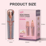 Electric Eyebrow Trimmer Rechargeable Painless Facial Hair Remover for Women