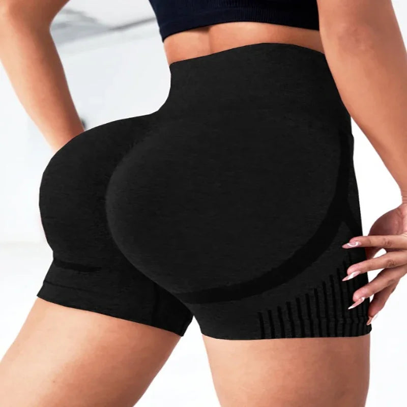 Seamless High-Waist Yoga Shorts for Women - Quick-Drying Sports Wear
