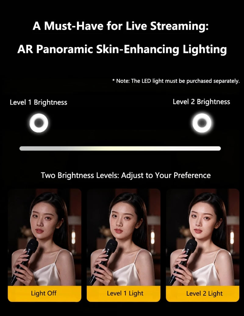 Selfie Stick Tripod 1.7m with Dual Fill Lights & Bluetooth Remote