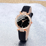 Luxury Rhinestone Women's Watch Set - 5pcs Elegant Quartz Wristwatch Gift
