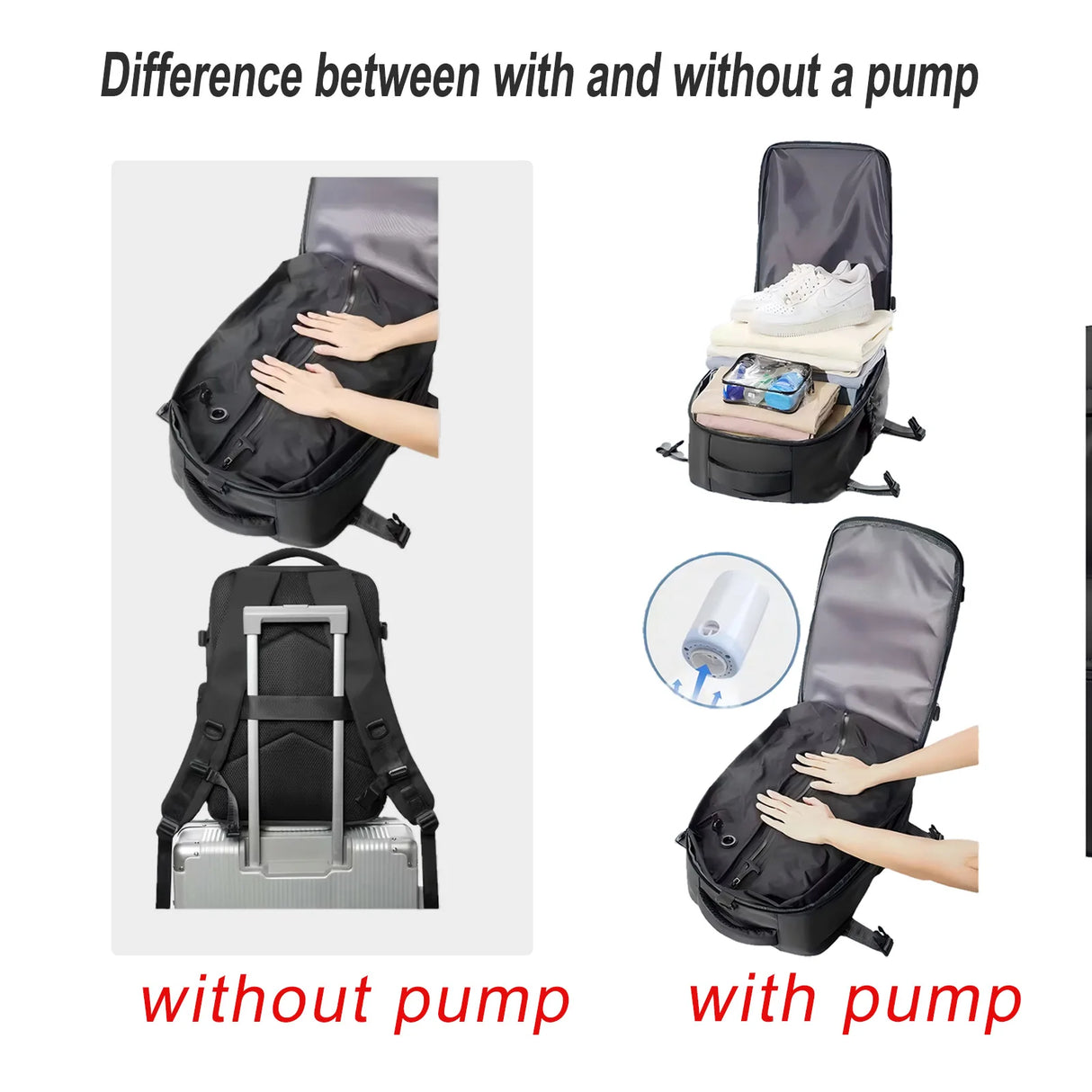 Large Capacity Vacuum Backpack for Travel, Business, and School Use