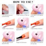 7pc Nail Gel Polish Set UV Soak Off Long Lasting Manicure Art Kit