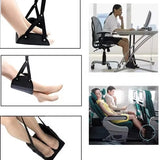 Portable Adjustable Leg Hammock for Airplane, Office, Car Travel Support