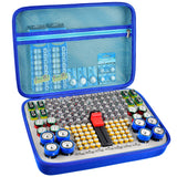 Battery Organizer Case with Tester for 150+ Batteries, Hard Shell Storage