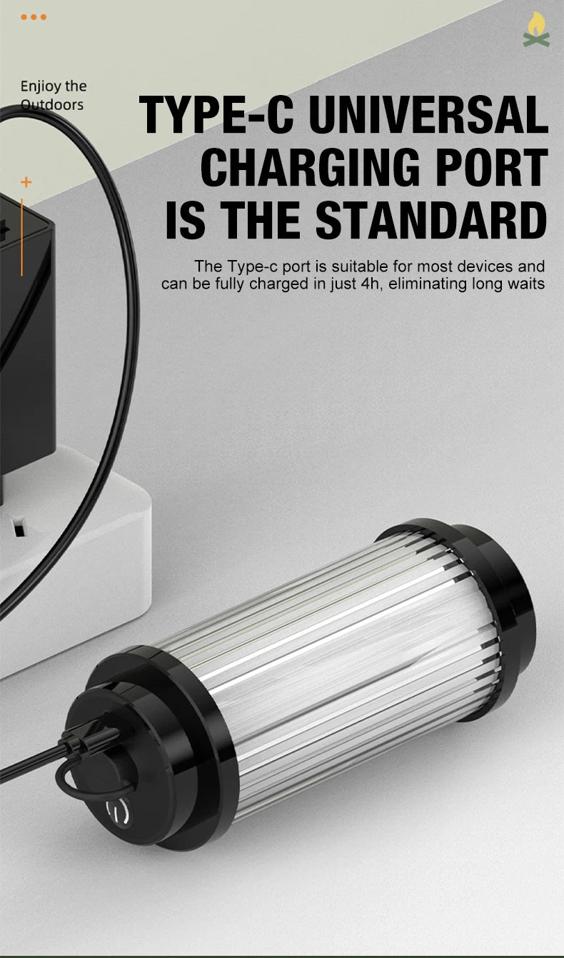 Adjustable Camping Lights Set - 5 Types - Type-C Charging - Outdoor Use