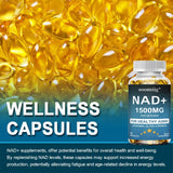 NAD 1500 Mg + Trans-Resveratrol - Energy Support & Cell Repair Supplement