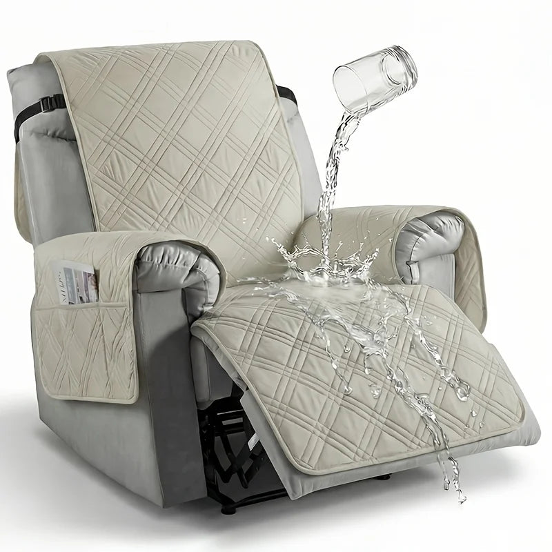 Recliner Cover with Pocket, Anti-Slip Sofa Cushion, Easy Installation