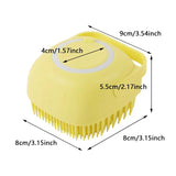Dog Bathing Brush Silicone Shampoo Dispenser for Dogs and Cats Grooming Tool