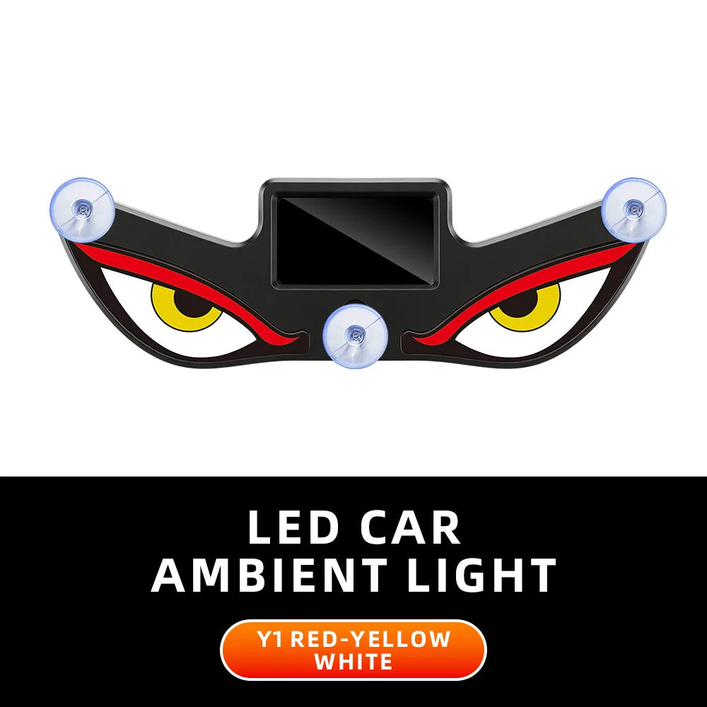 Solar Powered Neon Light LED Car Ambient Lamp USB Rechargeable Cool Effect