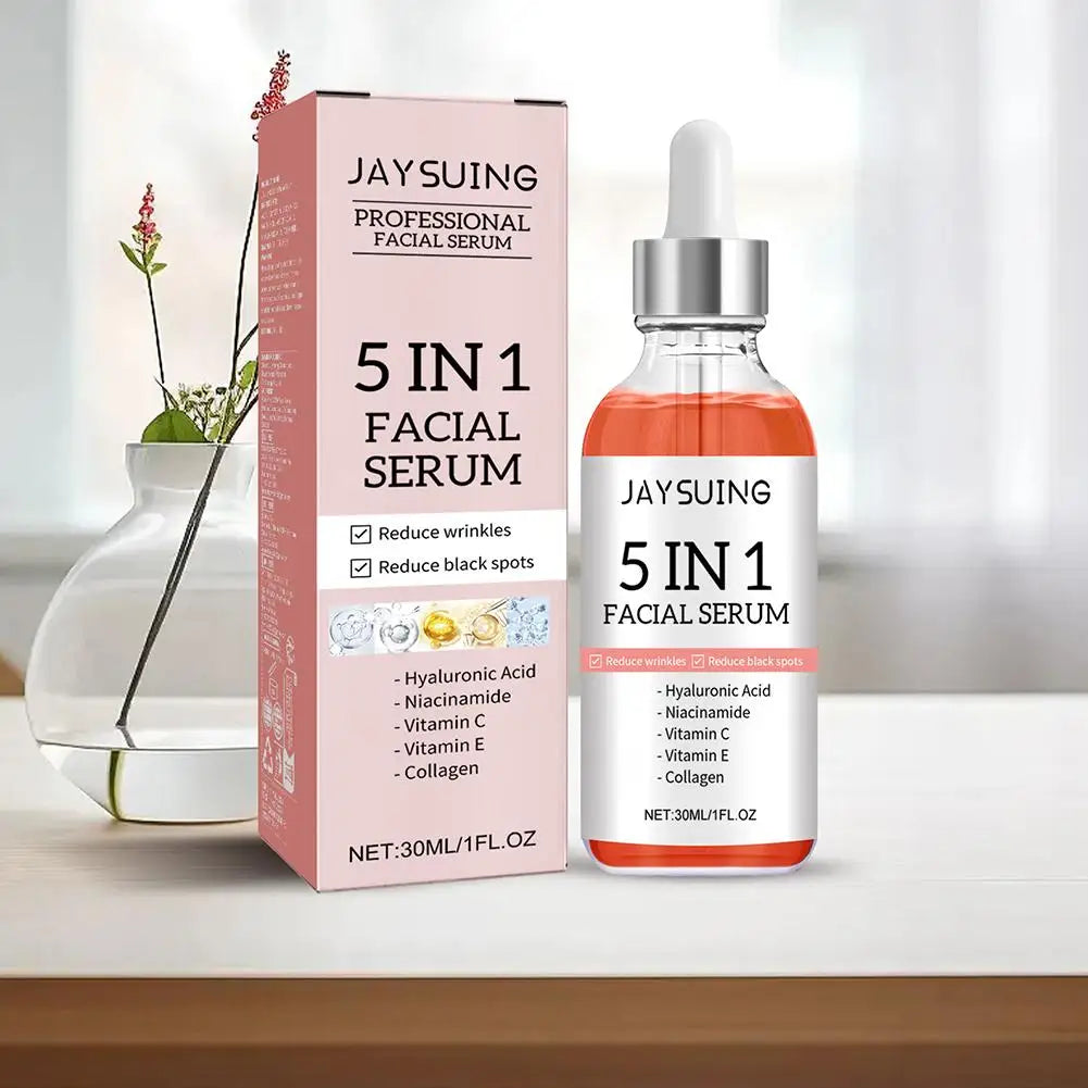 5-in-1 Facial Serum with Vitamin C and Hyaluronic Acid, 30ml