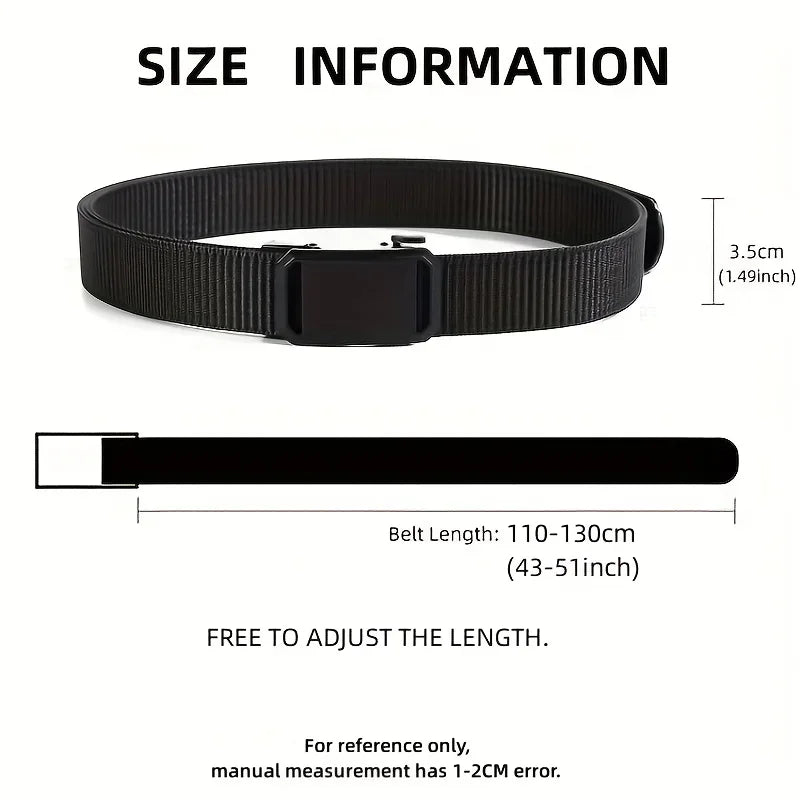 Automatic Buckle Canvas Tactical Belt for Men - Outdoor Workwear