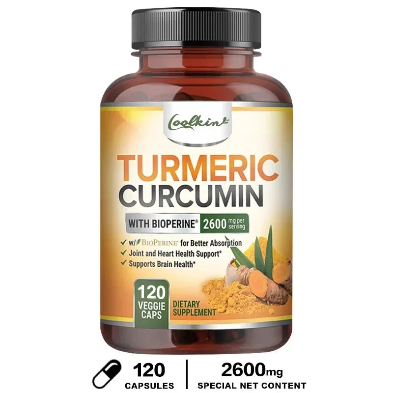 Curcumin Supplement 2600mg with Black Pepper for Enhanced Absorption