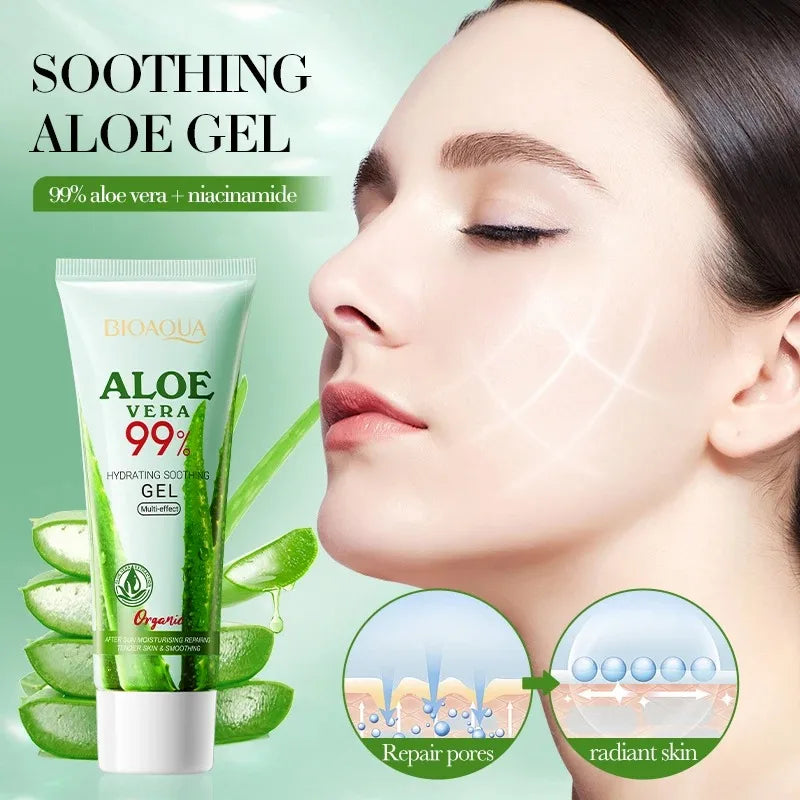 Aloe Vera Gel for Face and Body, Hydrating and Moisturizing, 66ml