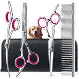 Pet Safe Scissors Set - 4pcs Stainless Steel Dog Grooming Shears