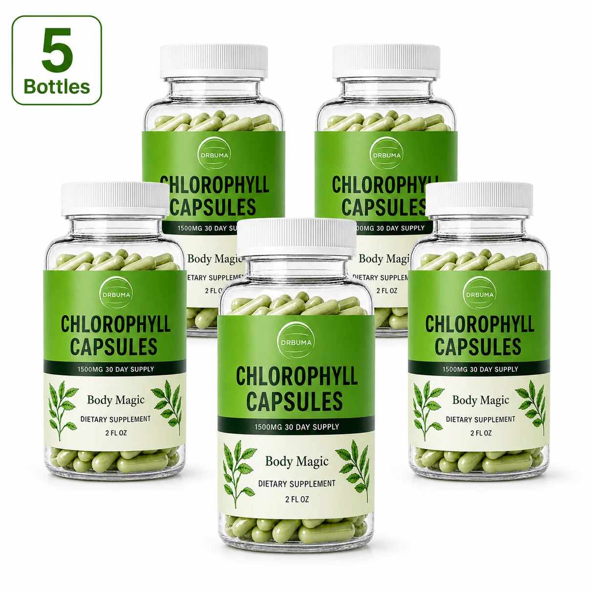 Chlorophyll Capsules with Natural Plant Formula, 30 Count